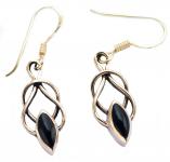 WINDALF Zarte Damen Ohrhänger JANINE 3.7 cm Onyx Keltischer Ohrschmuck Bronze WINDALF Zarte Damen Ohrhänger JANINE 3.7 cm Onyx Keltischer Ohrschmuck Bronze - Windalf.de