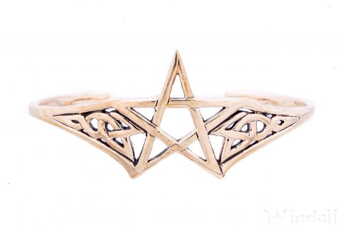 WINDALF Bronze Armreif ASVAR 6 cm Druidenschmuck Pentagramm Armschmuck WINDALF Bronze Armreif ASVAR 6 cm Druidenschmuck Pentagramm Armschmuck - Windalf.de