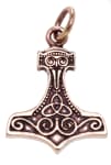 WINDALF Vikings Schmuck Anhänger THAAR 3 cm Thorshammer Bronze - Windalf.de