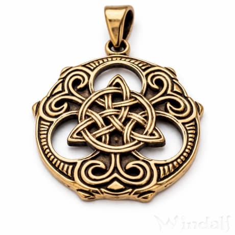 WINDALF Schmuck Anh&auml;nger ALIX 3.2 cm Keltische Triade Bronze - Windalf.de