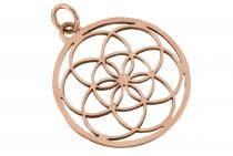 WINDALF Großer Schmuckanhänger Blume des Lebens Bronze - Windalf.de