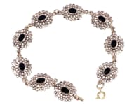 WINDALF Mittelalter Armkette SINA 19.5 cm Schwarzer Onyx Armband Bronze WINDALF Mittelalter Armkette SINA 19.5 cm Schwarzer Onyx Armband Bronze - Windalf.de