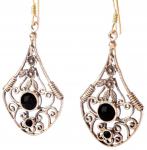 WINDALF Bohemia Ohrringe SPIRALS 5.3 cm Celtic Ohrhänger mit Onyx Bronze WINDALF Bohemia Ohrringe SPIRALS 5.3 cm Celtic Ohrhänger mit Onyx Bronze - Windalf.de