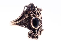WINDALF Damen Ring SIANE 18 mm Onyx Schmuck Bronze - Windalf.de