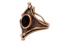 WINDALF Damen Ring ALISHA 24 mm Onyx Gothic Schmuck Bronze - Windalf.de