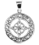 WINDALF Keltischer Schmuck Anhänger ARLAN Ø 2.3 cm Vier Elemente Keltenschmuck Silber - Windalf.de
