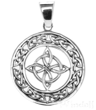 WINDALF Keltischer Schmuck Anhänger ARLAN Ø 2.3 cm Vier Elemente Keltenschmuck Silber - Windalf.de