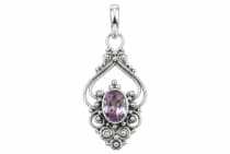 WINDALF Schmuck Anh&auml;nger SALIA 3.3 cm Mittelalter Amethyst Handarbeit Silber - Windalf.de