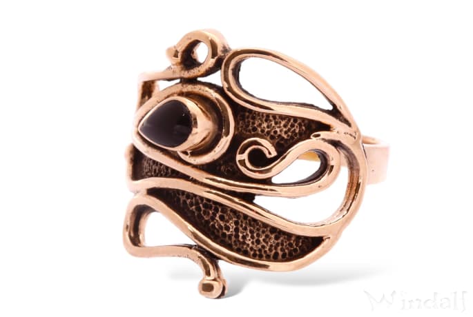 WINDALF Damen Ring ALIANA 21 mm Onyxzauber Bronze - Windalf.de