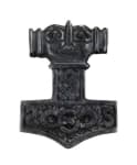WINDALF Wikinger Schmuck Anhänger FALK 3.7 cm Schwarzer Thorshammer Handarbeit Holz - Windalf.de