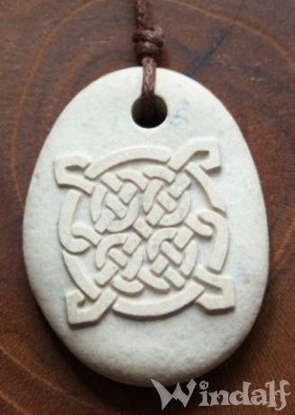 WINDALF Schmuck Anhänger AEGAN  Celtic 4 Elemente Weißer Stein - Windalf.de