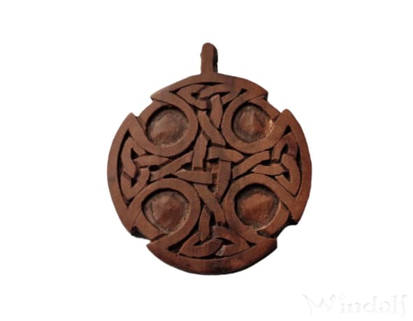 WINDALF Celtic Schmuck Anhänger KIAN 5.1 Keltisches Kreuz Amulett Holz - Windalf.de