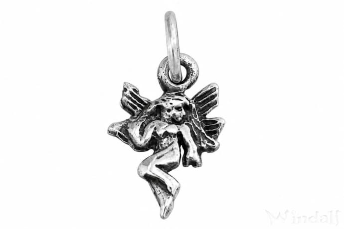 WINDALF Damen Schmuck Anh&auml;nger  LINDY 1.4 cm Kleine Elfe Silber - Windalf.de