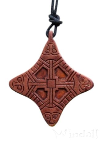 WINDALF Wikinger Schmuck Anhänger SUDRI 5.3 cm Nordisches Amulett Holz - Windalf.de