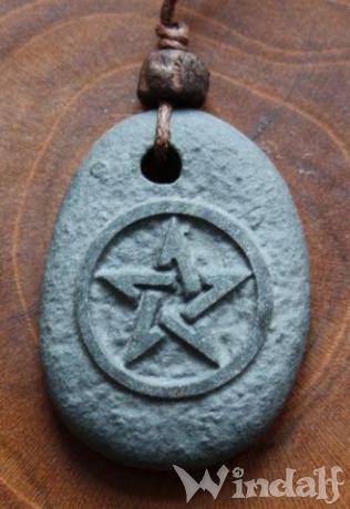 WINDALF Anhänger MELISANDRE Pentagramm grauer Stein - Windalf.de