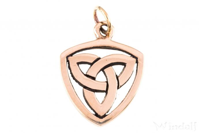 WINDALF Schmuck Anhänger TARA 2.5 cm Triskele Bronze - Windalf.de