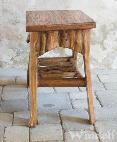 WINDALF Kleiner Rustikaler Wurzeltisch LINA 52 cm Landhaus Design