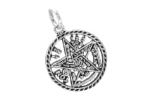 WINDALF Schmuck Anhänger PENTAR Ø 2.2 cm Tetragrammaton Silber - Windalf.de