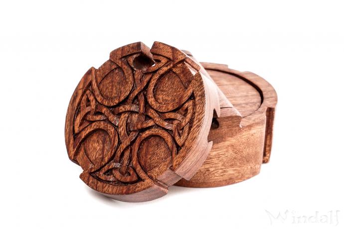 WINDALF Irische Zauberdose CELTIC CROSS Ø 8.5 cm Glücks Schmuckdose Handarbeit Holz WINDALF Irische Zauberdose CELTIC CROSS Ø 8.5 cm Glücks Schmuckdose Handarbeit Holz - Windalf.de