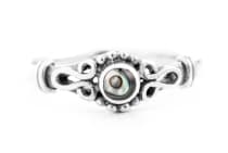 WINDALF Zarter Damen Ring MINA 6 mm Pauamuschel Silber - Windalf.de