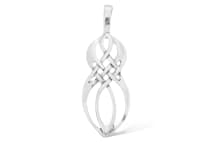 WINDALF Celtic Damen Schmuck-Anhänger HARMONY 4.3 cm Keltischer Liebesknoten Silber - Windalf.de