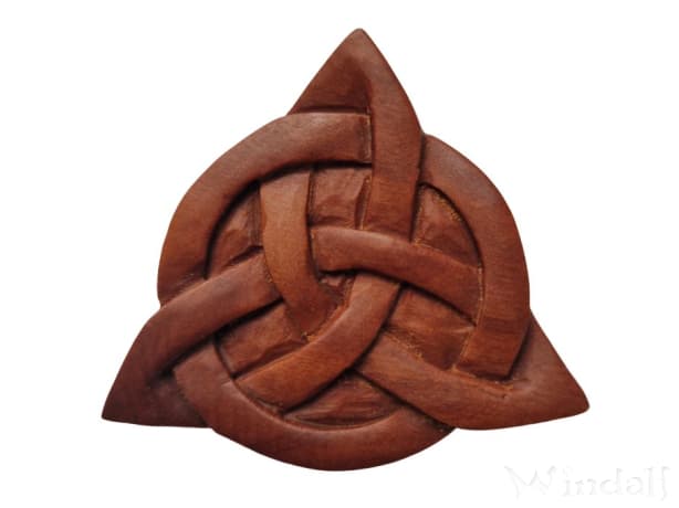 WINDALF Celtic Schmuck Anhänger TALIESIN 4.8 cm Keltische Knoten Handarbeit Holz - Windalf.de