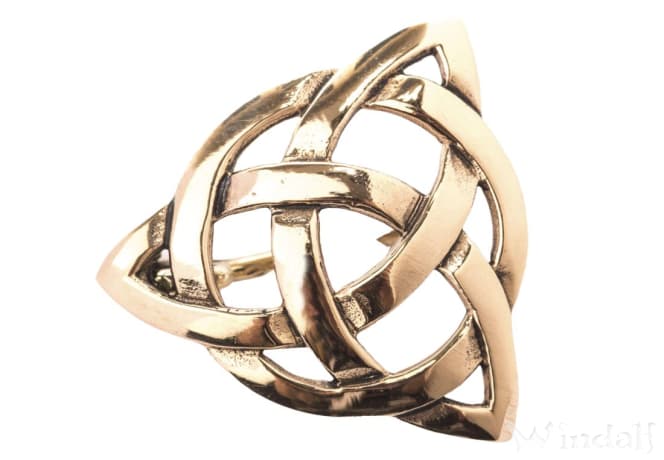 WINDALF Keltische Fibel TALIESIN 2.5 cm Gewandschmuck Brosche Bronze - Windalf.de