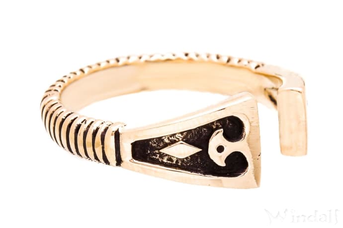 WINDALF Offener Vikings Ring THURIN 8 mm Wikinger Schmuck Bronze - Windalf.de