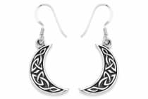 WINDALF Irische Damen Ohrringe MONA 3.2 cm Keltischer Mond Mondsichel Silber - Windalf.de