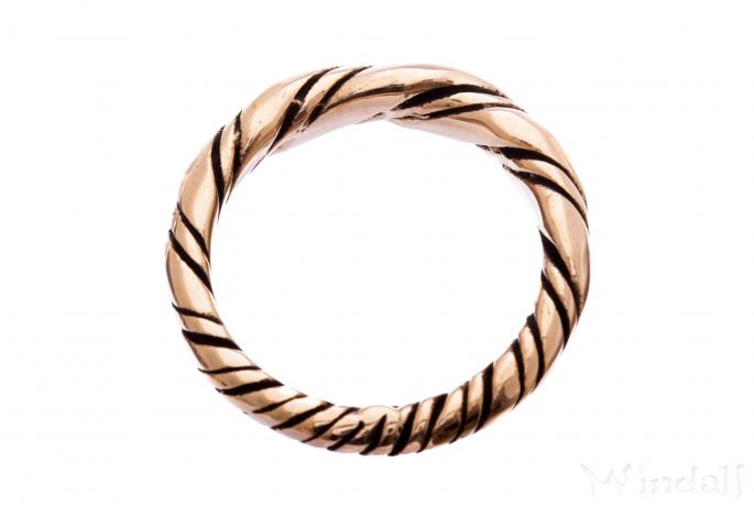 WINDALF Nordischer Ring DRAUPNIR 5 mm Wikingerring Freundschaftsring Bronze - Windalf.de