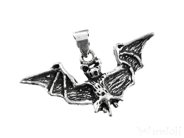 WINDALF Schmuck Anhänger SPOOKY 2.8 cm Fledermaus Gothic Amulett Silber WINDALF Schmuck Anhänger SPOOKY 2.8 cm Fledermaus Gothic Amulett Silber - Windalf.de