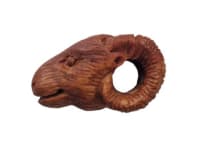 WINDALF Wikinger Schmuck Anhänger RAM 2.6 cm Widderkopf Krafttier Handarbeit Holz - Windalf.de