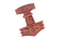 WINDALF Wikinger Schmuck Anhänger TORALF 4.3 cm Thorshammer Handarbeit Holz - Windalf.de