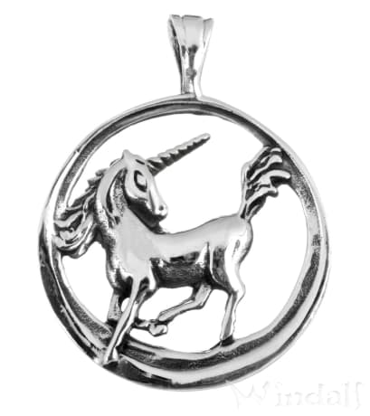WINDALF Schmuck Anhänger ISARA Ø 2.3 cm Einhorn Silber WINDALF Schmuck Anhänger ISARA Ø 2.3 cm Einhorn Silber - Windalf.de