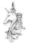 WINDALF Schmuck Anhänger UNICORNA 3.1 cm Kleines Einhorn Silber - Windalf.de