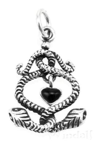 WINDALF Schlangen Schmuck Anhänger ADONIA 2.7 cm Schwarzes Herz Silber WINDALF Schlangen Schmuck Anhänger ADONIA 2.7 cm Schwarzes Herz Silber - Windalf.de
