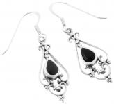 WINDALF Bohemia Damen Ohrringe VENICA 4.2 cm Schwarzer Onyx Silber WINDALF Bohemia Damen Ohrringe VENICA 4.2 cm Schwarzer Onyx Silber - Windalf.de