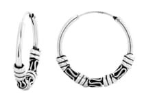 WINDALF Schmuck Creolen NICA Ø 26 mm Wikinger Ohrringe Handarbeit Silber WINDALF Schmuck Creolen NICA Ø 26 mm Wikinger Ohrringe Handarbeit Silber - Windalf.de