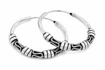 WINDALF Schmuck Creolen NICA &Oslash; 26 mm Wikinger Ohrringe Handarbeit Silber - Windalf.de