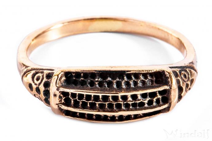 WINDALF Wikinger Ring VARGARD 6 mm Nordischer Schutzring Bronze WINDALF Wikinger Ring VARGARD 6 mm Nordischer Schutzring Bronze - Windalf.de