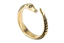 WINDALF Wikinger Drachen Ring SIMA 7 mm Vikings Freundschafts-Bronze-Ring - Windalf.de