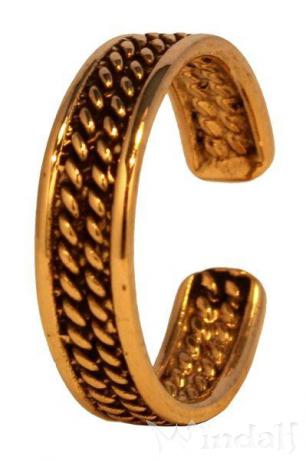 WINDALF Wikinger Zehenring SKAGI 4 mm Midi-Ring Bronze - Windalf.de