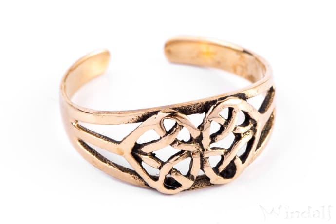 WINDALF Zehen-Ring TIALTU 7 mm Keltischer Knoten-Schmuck Bronze - Windalf.de