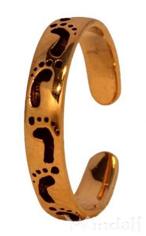 WINDALF Zehenring FLOZZY 3 mm Fu&szlig;abdr&uuml;cke Midiring Bronze - Windalf.de