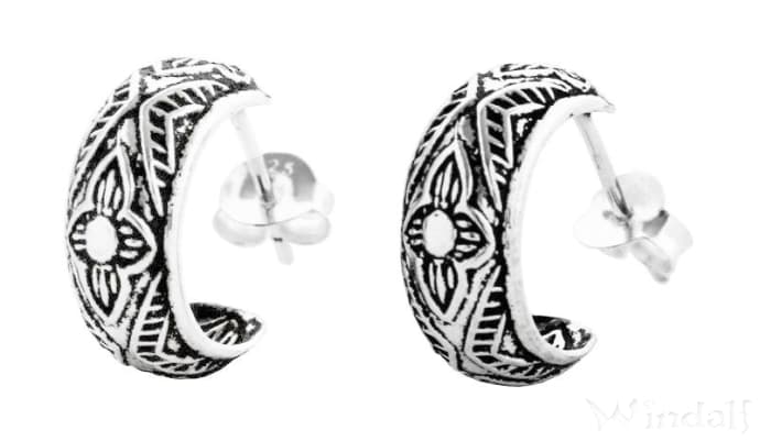 WINDALF Schmuck Ohrringe FIONA 1.4 cm Blumen Silber - Windalf.de