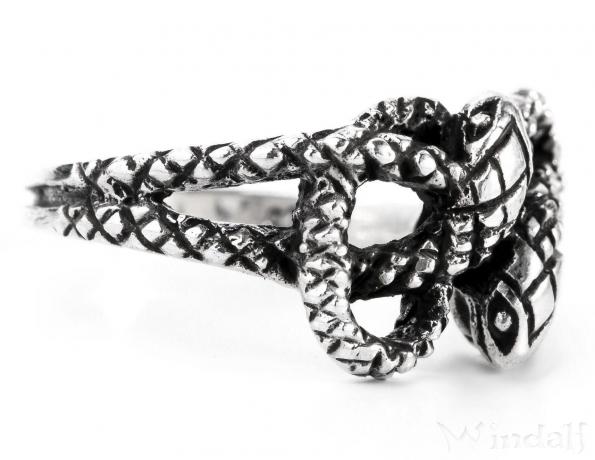 WINDALF Damen Ring LIZA 10 mm Schlangen Paradies-Schmuck Vintage Silber - Windalf.de