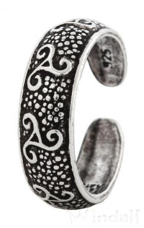 WINDALF Celtic Zehenring AKUNA 5 mm Keltische Triskele Silber WINDALF Celtic Zehenring AKUNA 5 mm Keltische Triskele Silber - Windalf.de