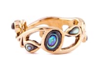 WINDALF Zauberhafter Damen Ring ARISHA 7 mm Seeopal Bronze - Windalf.de