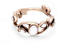 WINDALF Zauberhafter Damen Ring ARISHA 7 mm Perlmutt Bohemia Ring Bronze - Windalf.de