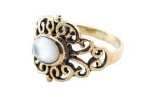 WINDALF Damen Ring ALINA 1.3 cm Perlmutt Schmuck Bronze WINDALF Damen Ring ALINA 1.3 cm Perlmutt Schmuck Bronze - Windalf.de